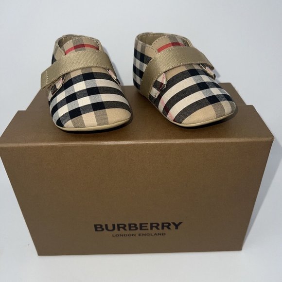 Burberry Other - Authentic Baby Burberry Charlton Check Newborn Boot Size 17